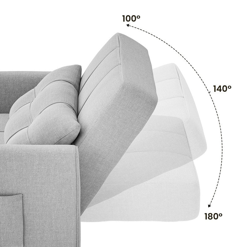 3-in-1 verstellbares Schlafsofa, ausziehbares Sesselsofa, umwandelbares Klappbett für das Wohnzimmer