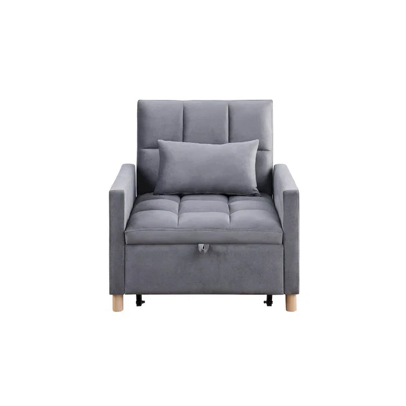 3-in-1 Schlafsofa Loungesessel, Schwarz