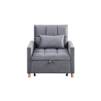 3-in-1 Schlafsofa Loungesessel, Schwarz