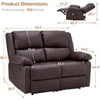 2-Sitzer-Liegesofa mit Wärme- und Massagefunktion