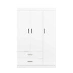 3-türiger Kleiderschrank mit 2 Schubladen