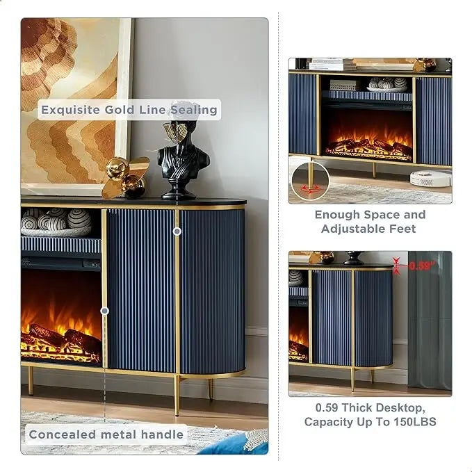 70 Modern Luxus Kamin TV-Ständer, Entertainment Center, TV-Konsole