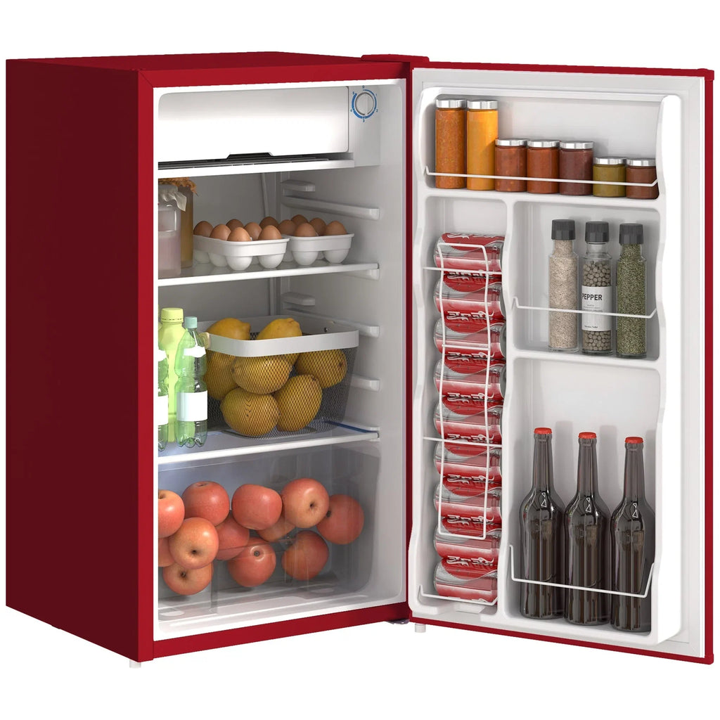 3.2 Cu.Ft Mini-Kühlschrank mit Gefrierfach, eintüriger Kompaktkühlschrank mit einstellbarem Thermostat für das Schlafzimmer