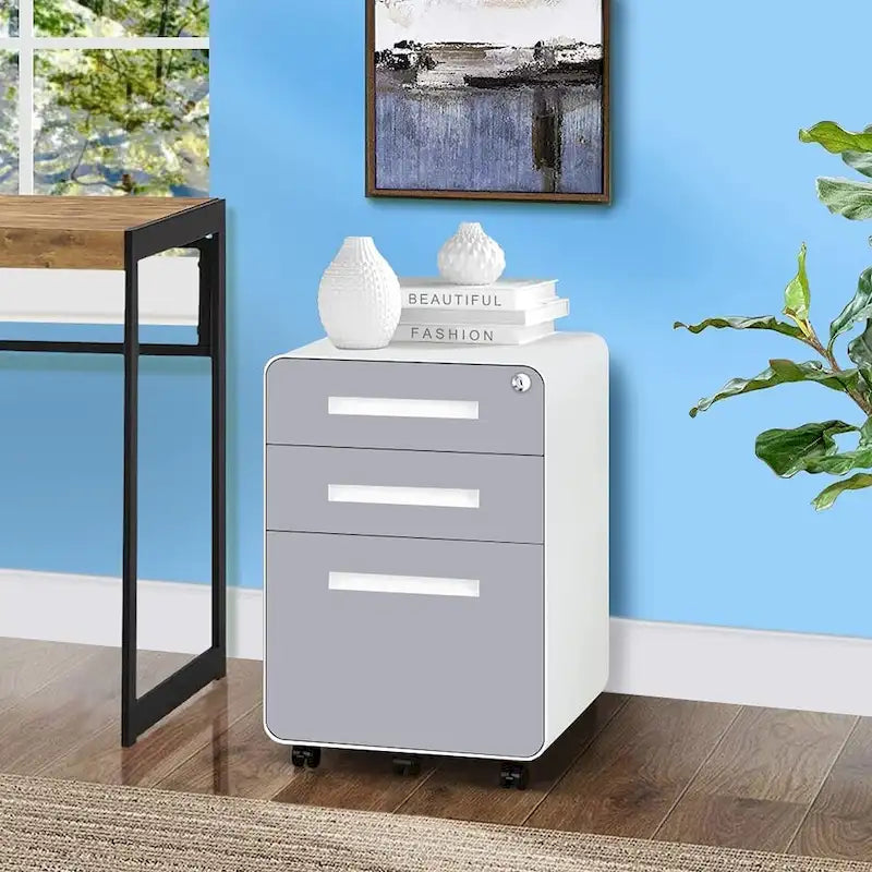 Rollcontainer/Standcontainer mit 3 Schubladen für das Home Office