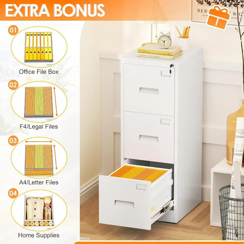 Rollcontainer/Standcontainer mit 3 Schubladen für das Home Office