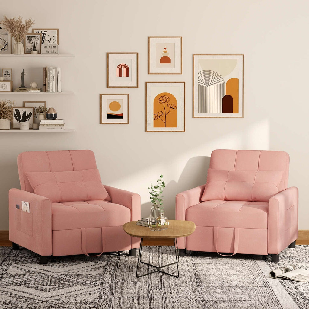 3-in-1 verstellbares Schlafsofa, ausziehbares Sesselsofa, umwandelbares Klappbett für das Wohnzimmer