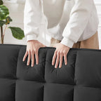 3-in-1 Schlafsofa aus Samt mit Ausziehbett und verstellbarer Rückenlehne