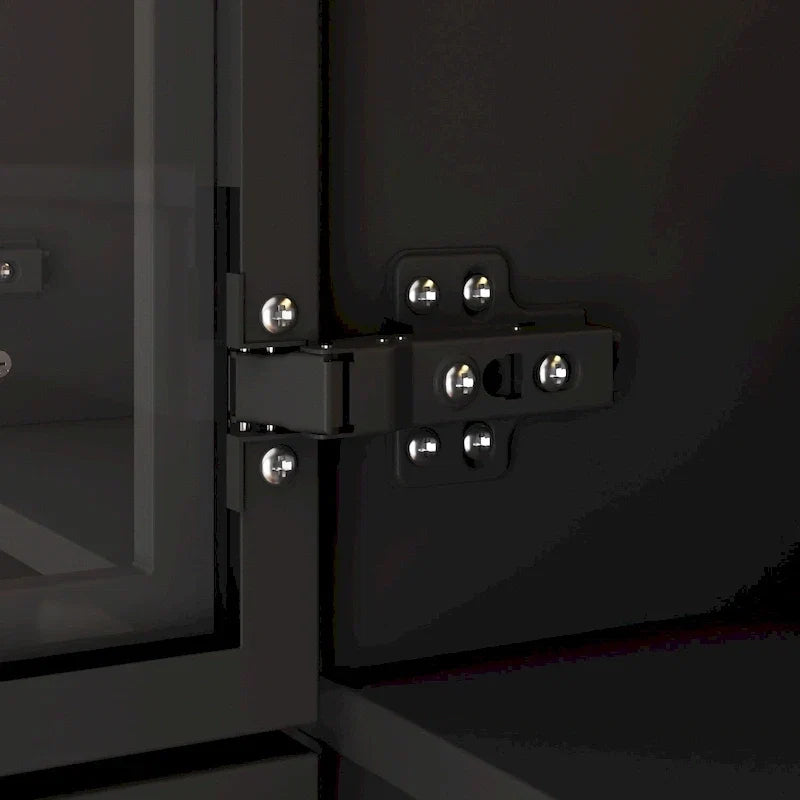 47,2 Zoll breiter Kleiderschrank mit LED-Beleuchtung, Ganzglastüren