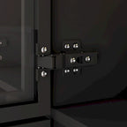 47,2 Zoll breiter Kleiderschrank mit LED-Beleuchtung, Ganzglastüren