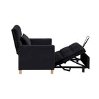3-in-1 Schlafsofa Loungesessel, Schwarz