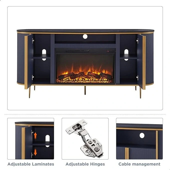 70 Modern Luxus Kamin TV-Ständer, Entertainment Center, TV-Konsole