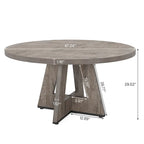47 Zoll runder Esstisch für 4 Personen, Holztisch im Landhausstil für Küche, Esszimmer, Wohnzimmer