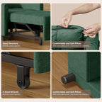 3-in-1 verstellbares Schlafsofa, ausziehbares Sesselsofa, umwandelbares Klappbett für das Wohnzimmer