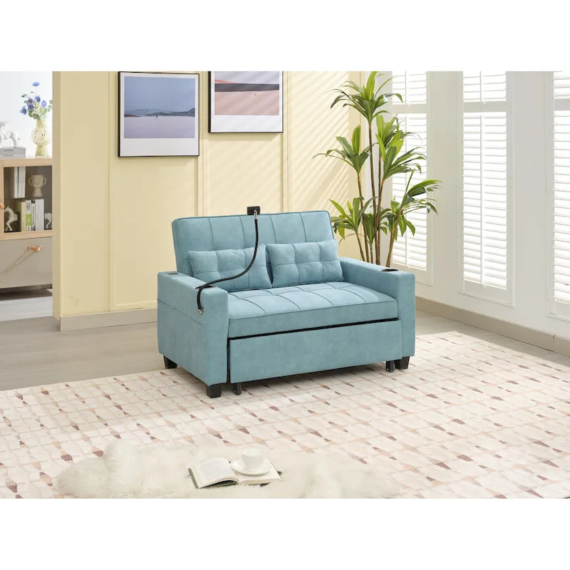 3-in-1 Schlafsofa ausziehbar mit USB-Anschlüssen