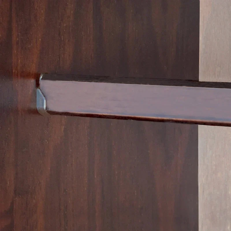 3-türiger Kleiderschrank – Weiß/Mokka/Java – Massivholz