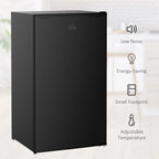 3.2 Cu.Ft Mini-Kühlschrank mit Gefrierfach, eintüriger Kompaktkühlschrank mit einstellbarem Thermostat für das Schlafzimmer
