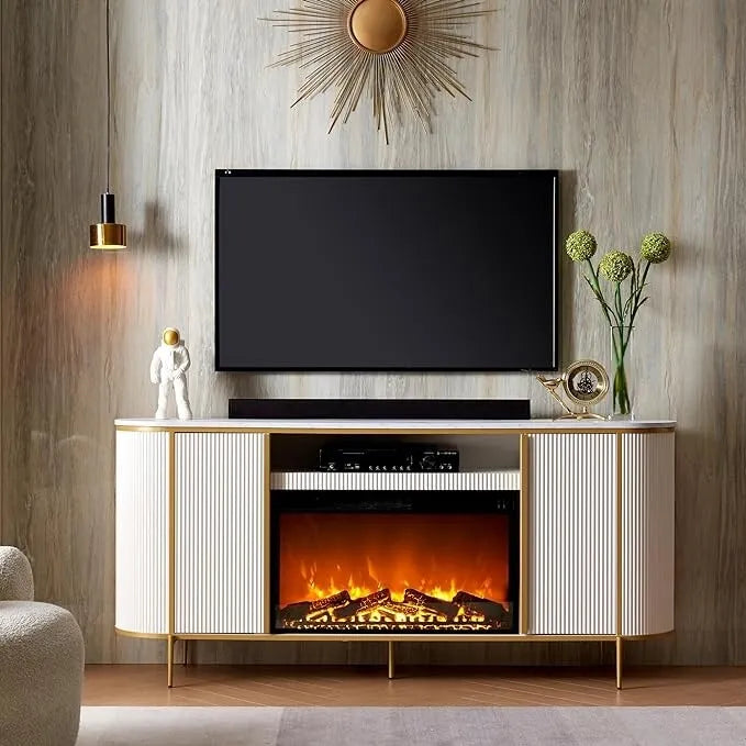 70 Modern Luxus Kamin TV-Ständer, Entertainment Center, TV-Konsole