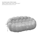 2-Sitzer Blasen-Sofa, geschwungen, Wabenform mit 3D-Textilgewebe für Wohnzimmer, Salon, Apartment