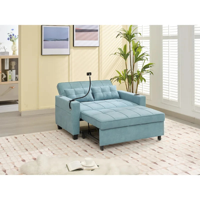 3-in-1 Schlafsofa ausziehbar mit USB-Anschlüssen