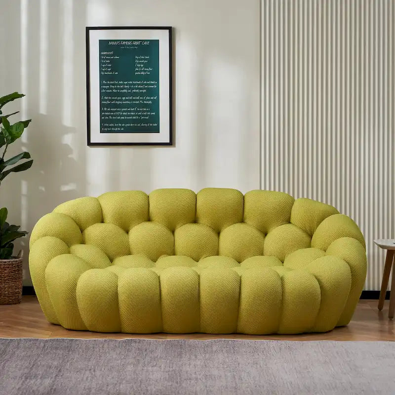 2-Sitzer Blasen-Sofa, geschwungen, Wabenform mit 3D-Textilgewebe für Wohnzimmer, Salon, Apartment