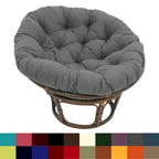 42 Zoll Papasan-Sessel aus Rattan mit Twill-Kissen