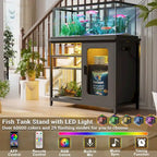 20-29 Gallonen Aquarienunterschrank mit Steckdosen & LED-Beleuchtung