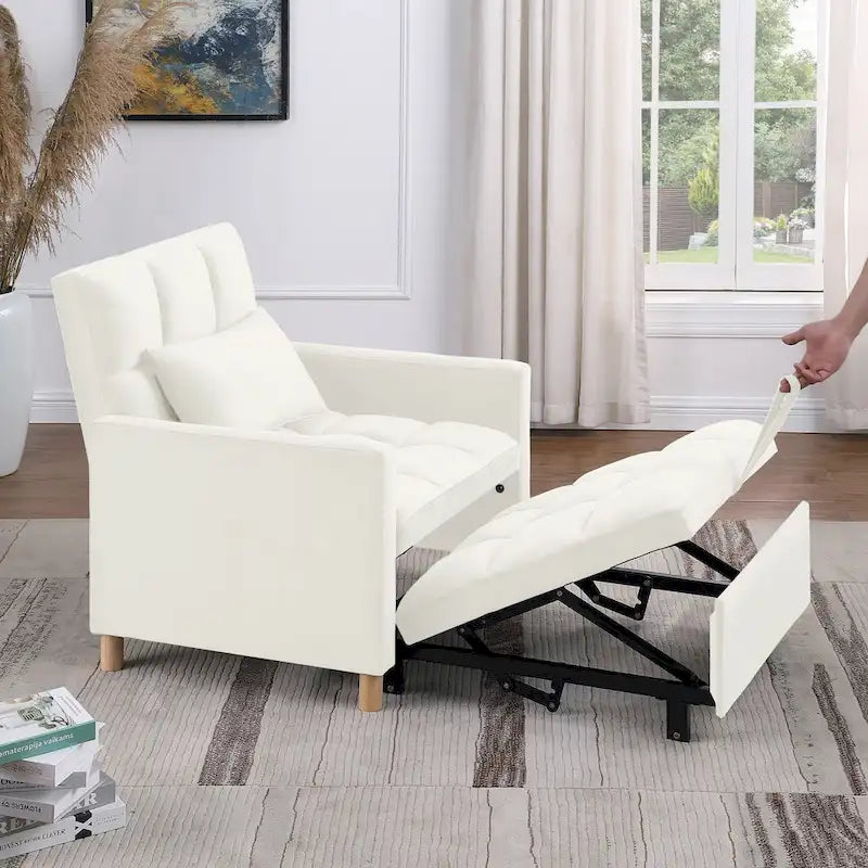 3-in-1 Schlafsofa Loungesessel, Schwarz