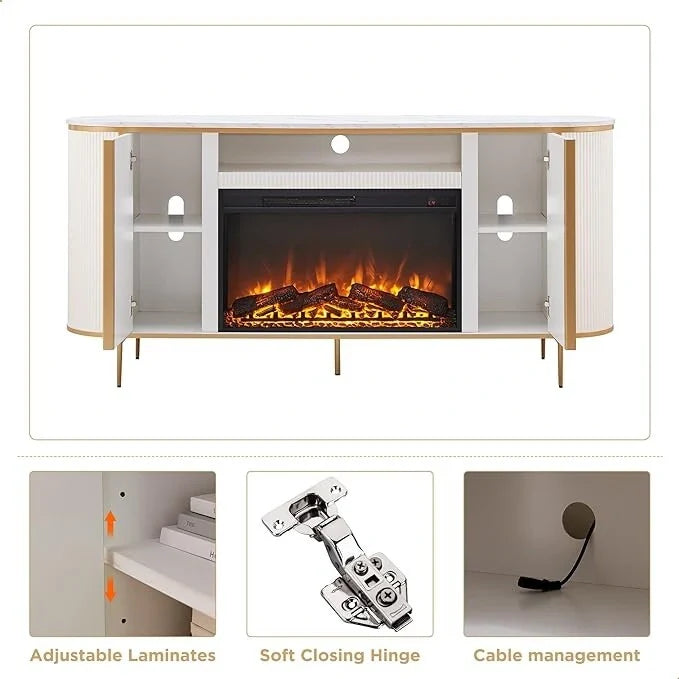 70 Modern Luxus Kamin TV-Ständer, Entertainment Center, TV-Konsole