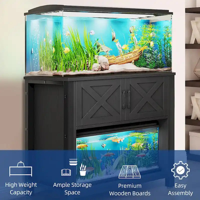 Aquarium-Unterschrank 40–50 Gallonen, Unterschrank für Fischtank mit Steckdosen