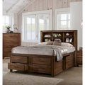 Bett mit 6 Schubladen unter dem Bett, Nussbaum
