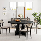 47 Zoll runder Esstisch für 4 Personen, Holztisch im Landhausstil für Küche, Esszimmer, Wohnzimmer