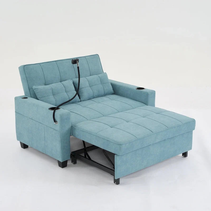 3-in-1 Schlafsofa ausziehbar mit USB-Anschlüssen