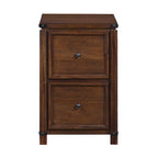 OS Home & Office Furniture Aktenschrank mit zwei Schubladen in gebürstetem Walnussholzfurnier