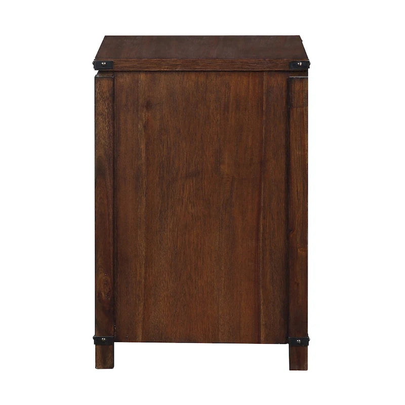 OS Home & Office Furniture Aktenschrank mit zwei Schubladen in gebürstetem Walnussholzfurnier
