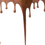 Aluminium-Metall-Drip-Akzent-Kaffee- oder Konsolentisch mit schmelzend geformten Beinen und getönter Glasplatte - Roche River Decor