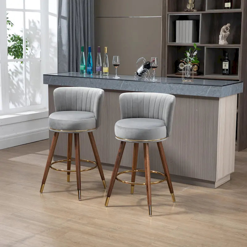 Barhocker mit Tresenhöhe, 2er-Set