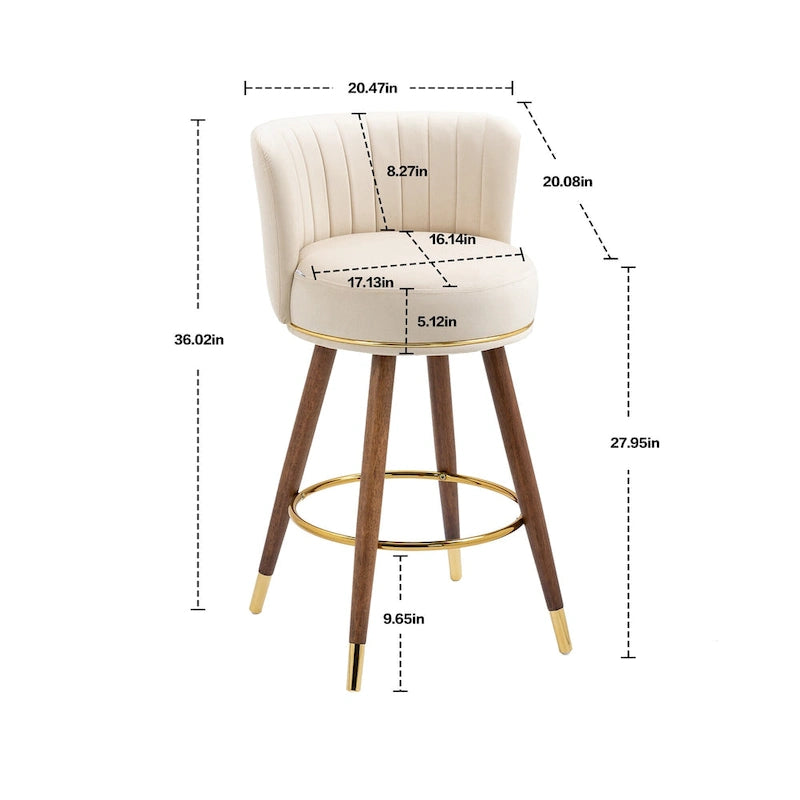 Barhocker mit Tresenhöhe, 2er-Set