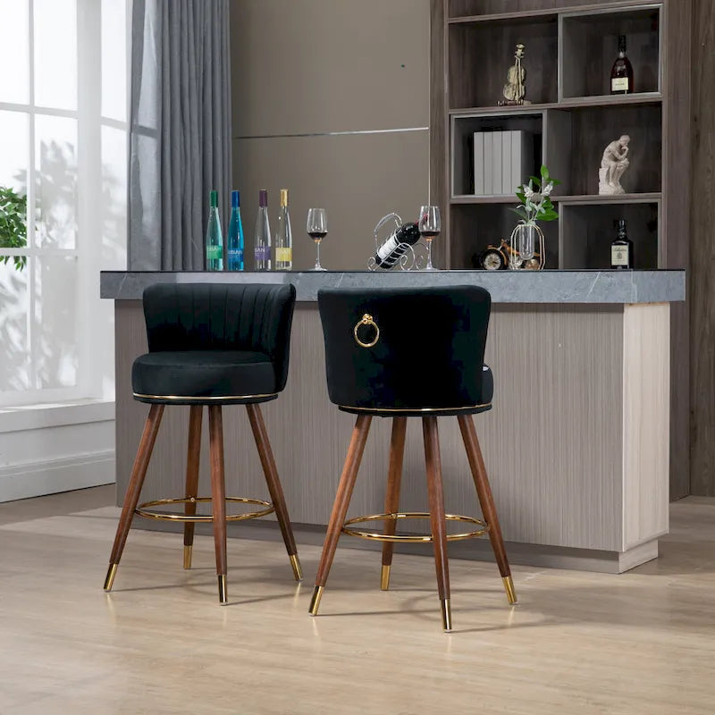 Barhocker mit Tresenhöhe, 2er-Set