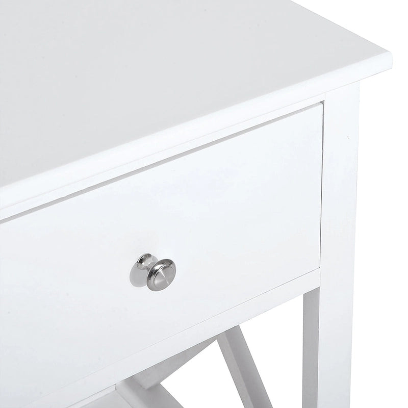 Holz-Beistelltisch mit X-Streben - 15,5 L x 12 B x 22 H