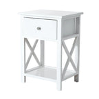 Holz-Beistelltisch mit X-Streben - 15,5 L x 12 B x 22 H