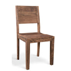 Timbergirl Handgefertigte einfache Akazienholz-Esszimmerstühle, 2er-Set – 91,4 cm H x 45,7 cm B x 45,7 cm L