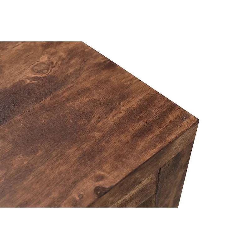 Timbergirl Handgefertigte einfache Akazienholz-Esszimmerstühle, 2er-Set – 91,4 cm H x 45,7 cm B x 45,7 cm L