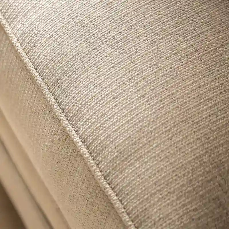 Qyn Traditionelles gepolstertes Sofa aus massivem Holz in Beige