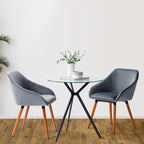 Eliana Glass Top Bistro Table