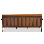 Bianca Sofa im Mid-Century Modern Stil aus Holz und Kunstleder