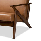 Bianca Sofa im Mid-Century Modern Stil aus Holz und Kunstleder