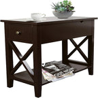 Material Flip Top Narrow End Table - 11  D x 23.5  W x 24  H