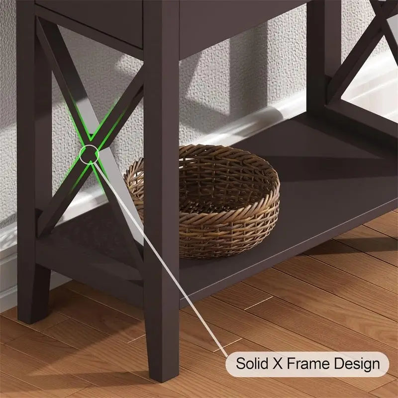 Material Klappbarer Beistelltisch, schmale Seite – 27,9 cm T x 59,7 cm B x 61 cm H