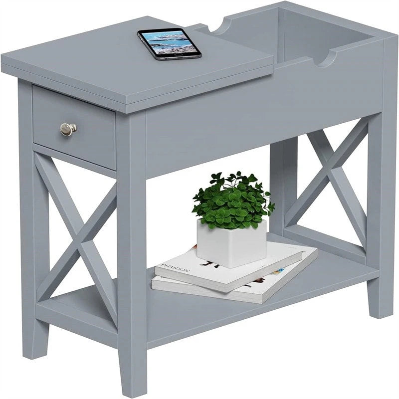 Material Klappbarer Beistelltisch, schmale Seite – 27,9 cm T x 59,7 cm B x 61 cm H