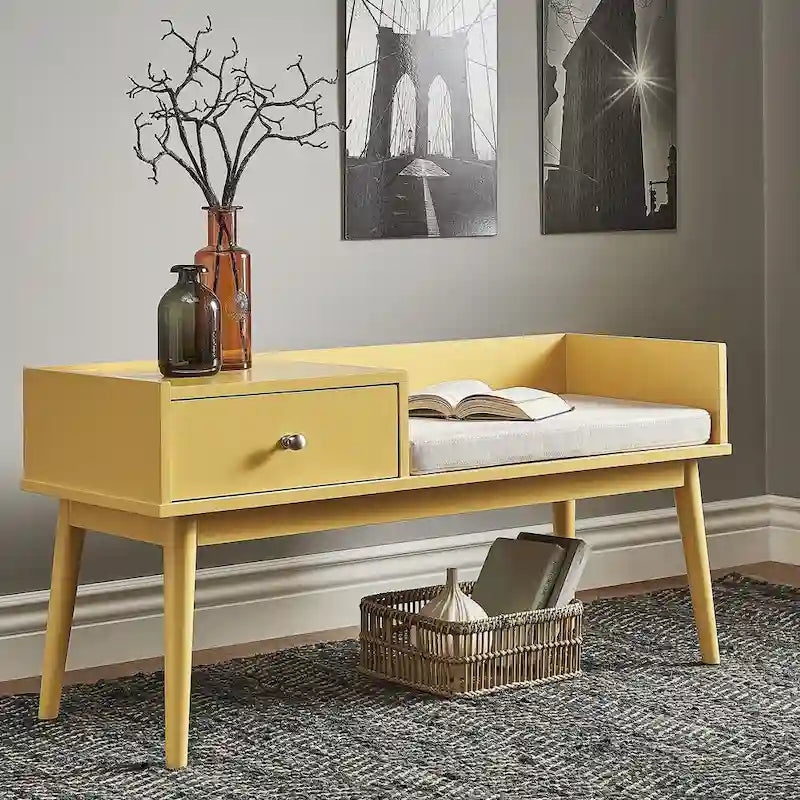 Niklas gepolsterte Sitzbank mit 1 Schublade iNSPIRE Q Modern